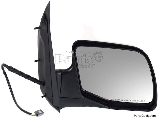 Right Side Power Towing Mirror Glass For Ford E-250 E-350 Econoline 1999-2007, Gray