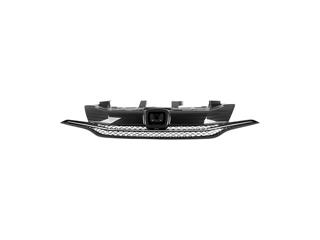 thumbnail image 2 of Front Bumper Grille For 2013-2015 Honda Civic Sedan (Black Plastic) - Direct Replacement Part HO1036116 2 of 14