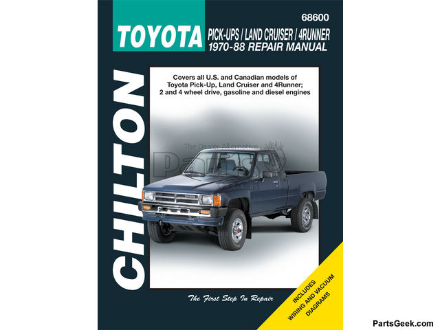 Toyota Pickup Repair Manual - Service Manual - Chilton Haynes - 1986 ...