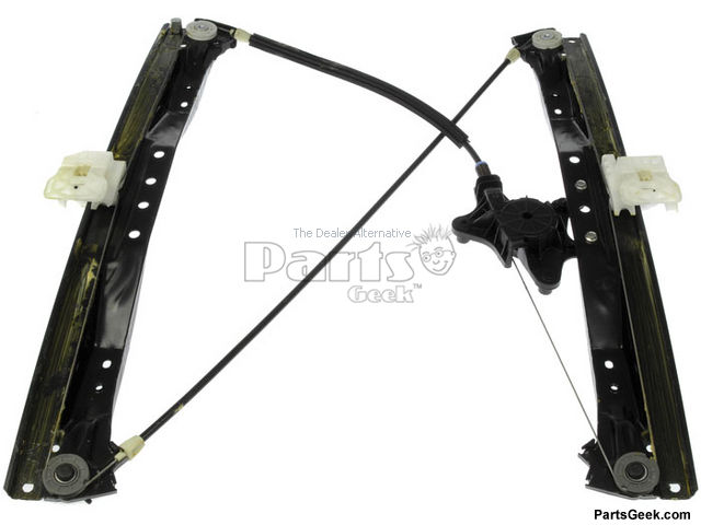 YHTAUTO Front Driver Side Power Window Regulator With 2-Pin Motor Assembly Compatible With Dodge Ram 1500 1994-2001, Ram 2500/3500 1994-2002