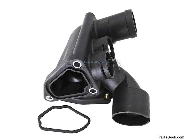 A-Premium Engine Thermostat Housing Replacement For Volkswagen Touareg 2004-2006 3.2L, Temperature 80℃, Material Plastic, With Thermostat And Sensor