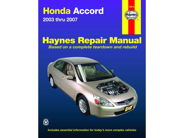 Haynes Repair Manual: Honda Accord & Crosstour (2003-2014) – 42015