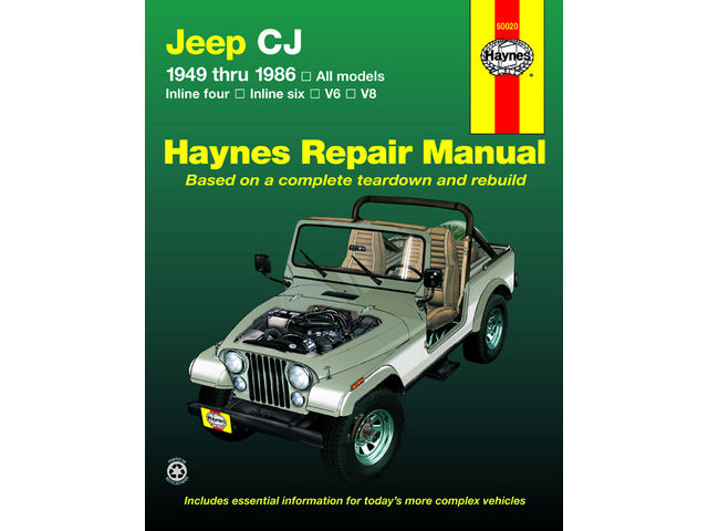 1976-1986 Jeep CJ7 Paper Repair Manual - Haynes 50020 - PartsGeek.com