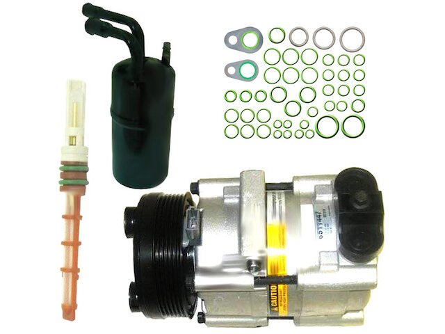PARTS REALM A/C Compressor Kit For 1997-2004 Mustang 4.6L – Includes Compressor, Drier, Orifice Tube, Oil & Seal Kit