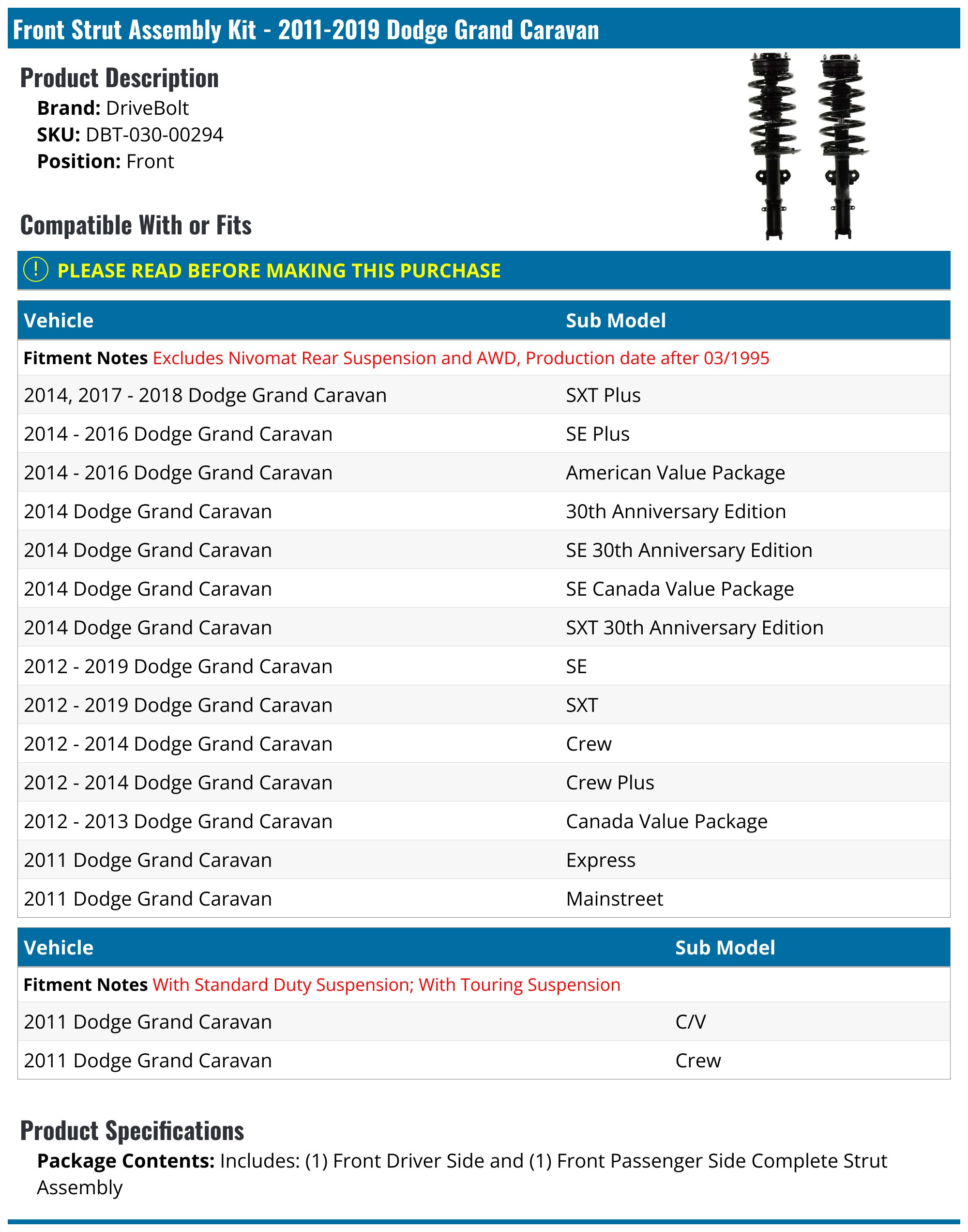 Dodge Grand Caravan Parts Dodge Grand Caravan Body Parts
