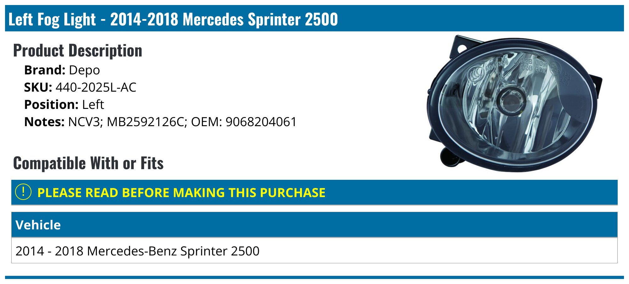 Mercedes Sprinter Custom & Factory Fog Lights | CARiD Mercedes Sprinter Custom & Factory Fog Lights | CARiD