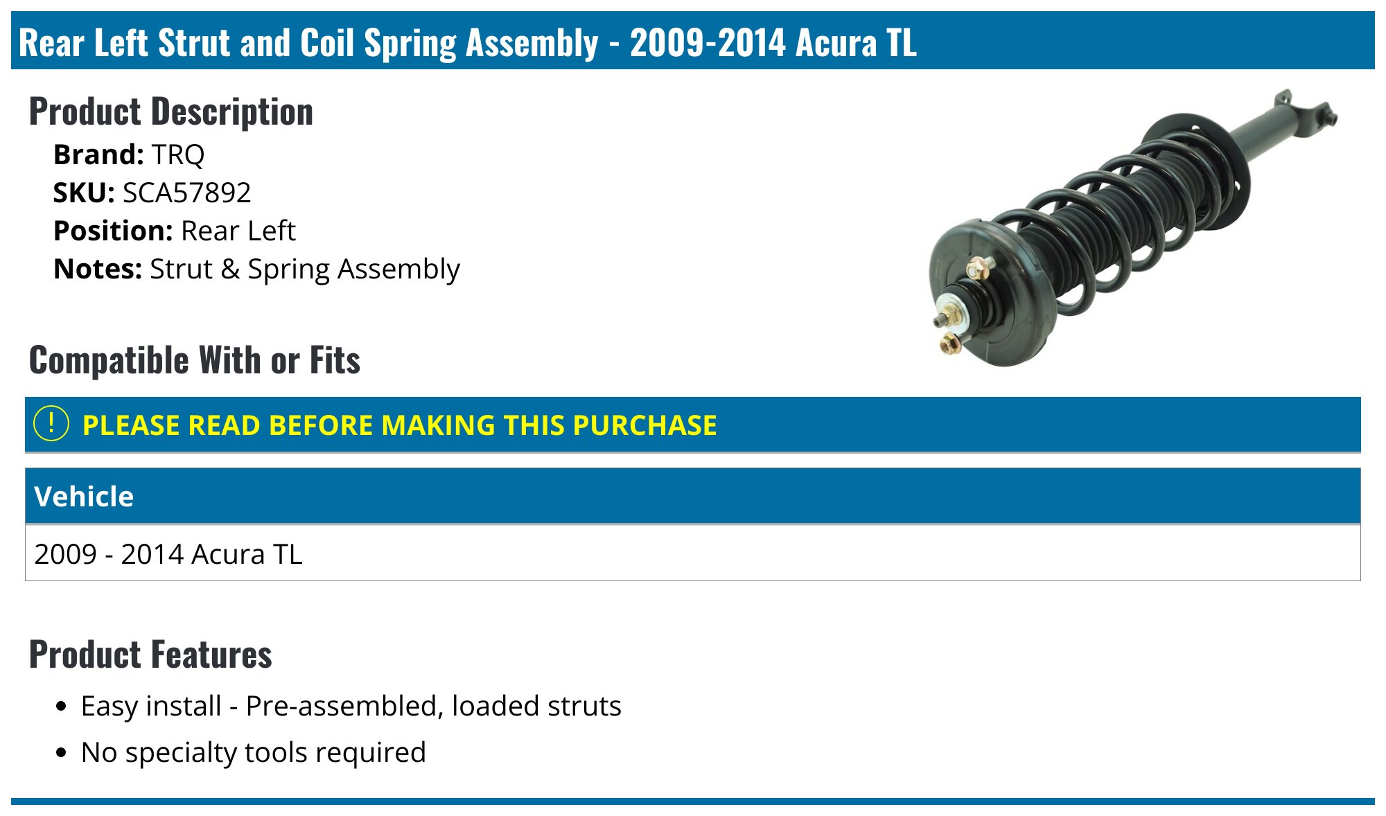 Strut Assembly Complete Front Strut & Coil Spring Assembly Pair