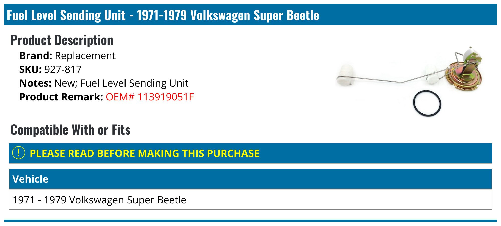 Fuel Tank Sending Unit: In-dash Automobile Gauge Senders