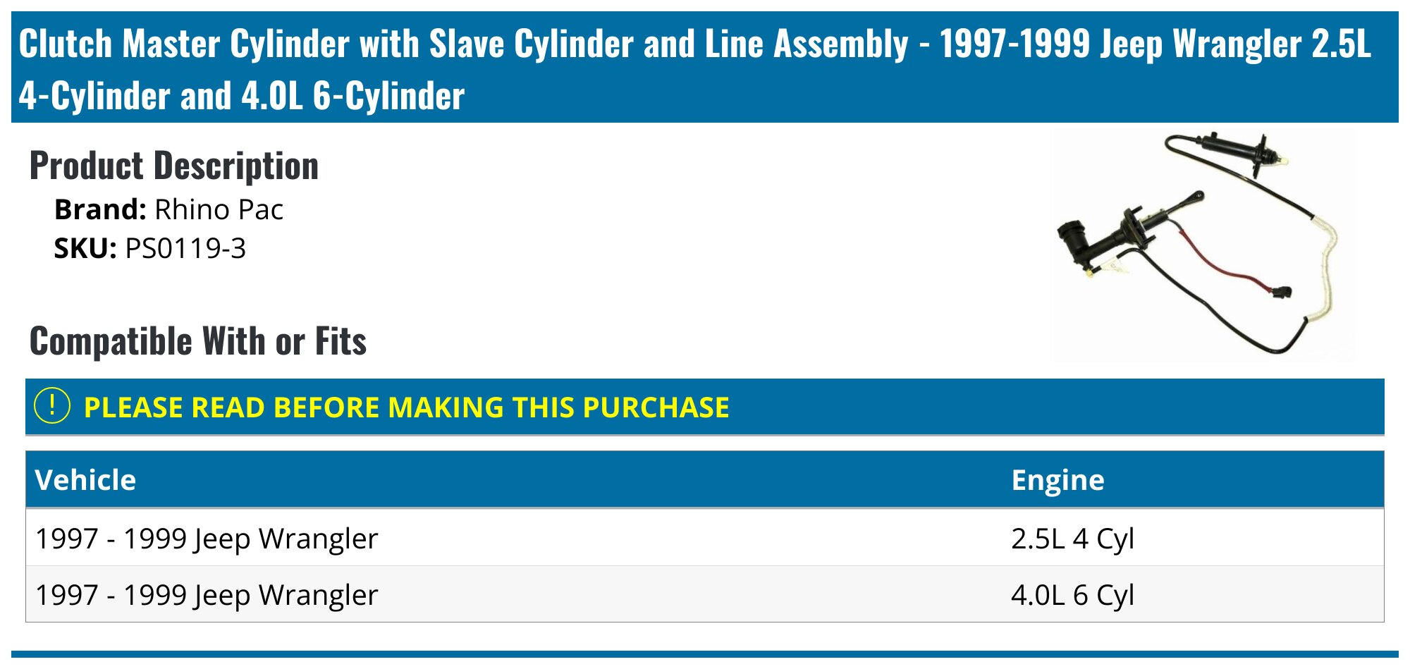 Total 81+ imagen 1999 jeep wrangler slave cylinder Thptnganamst.edu.vn
