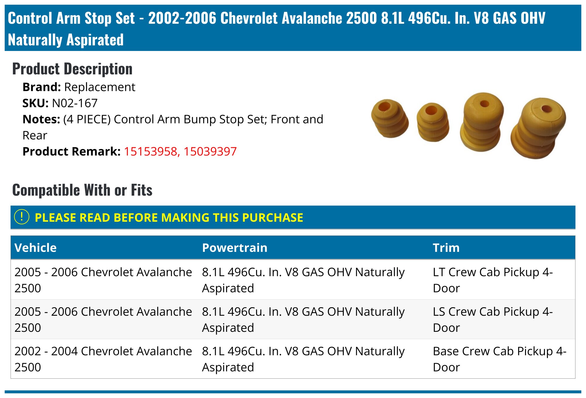 PowerStop Rotor Kit | 2002–2004 Chevrolet Avalanche 2500 (SC2073) main image 0