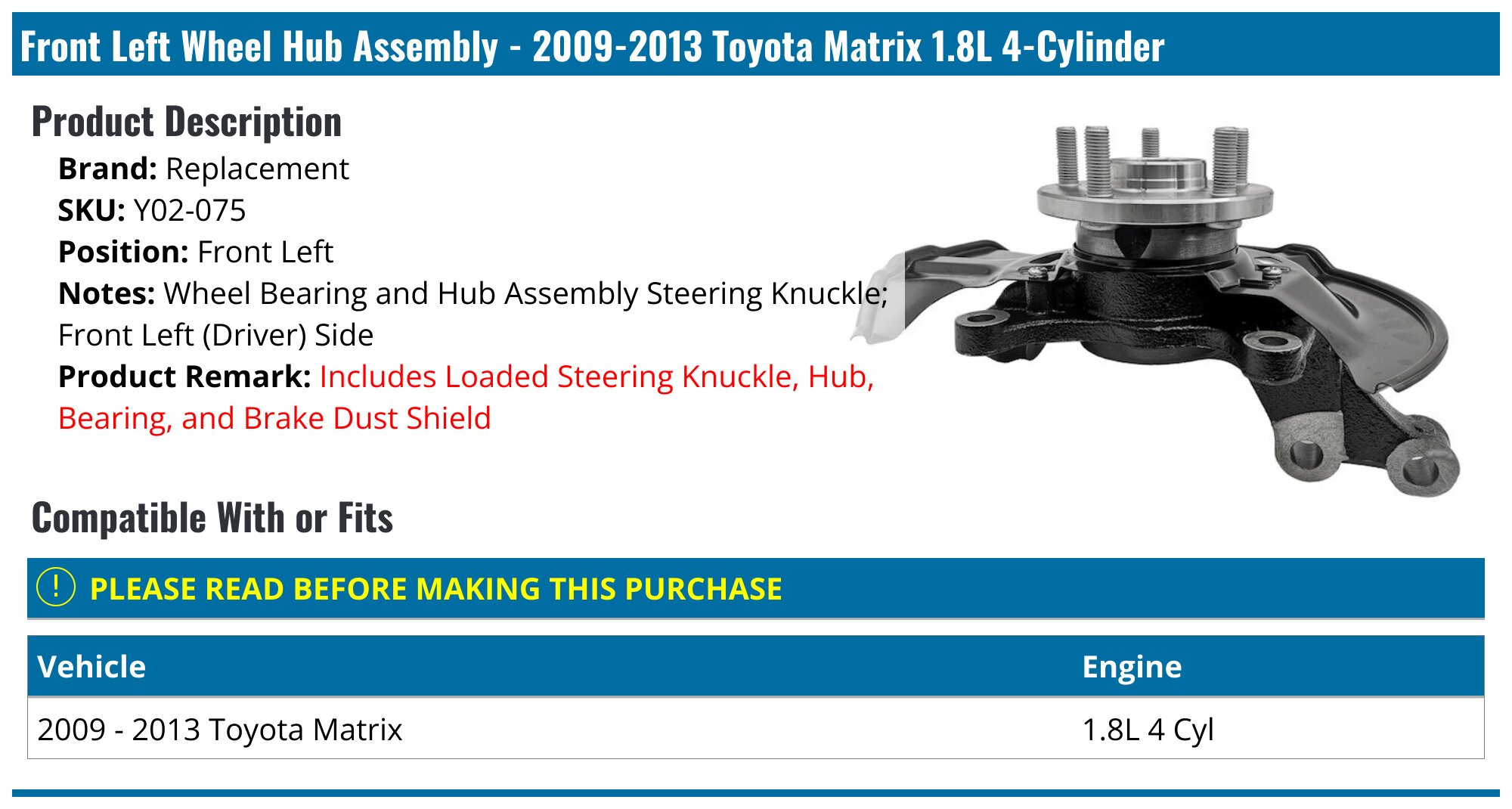 Front and Rear Wheel Bearing Hub for 2001-2012 Ford Escape Mazda