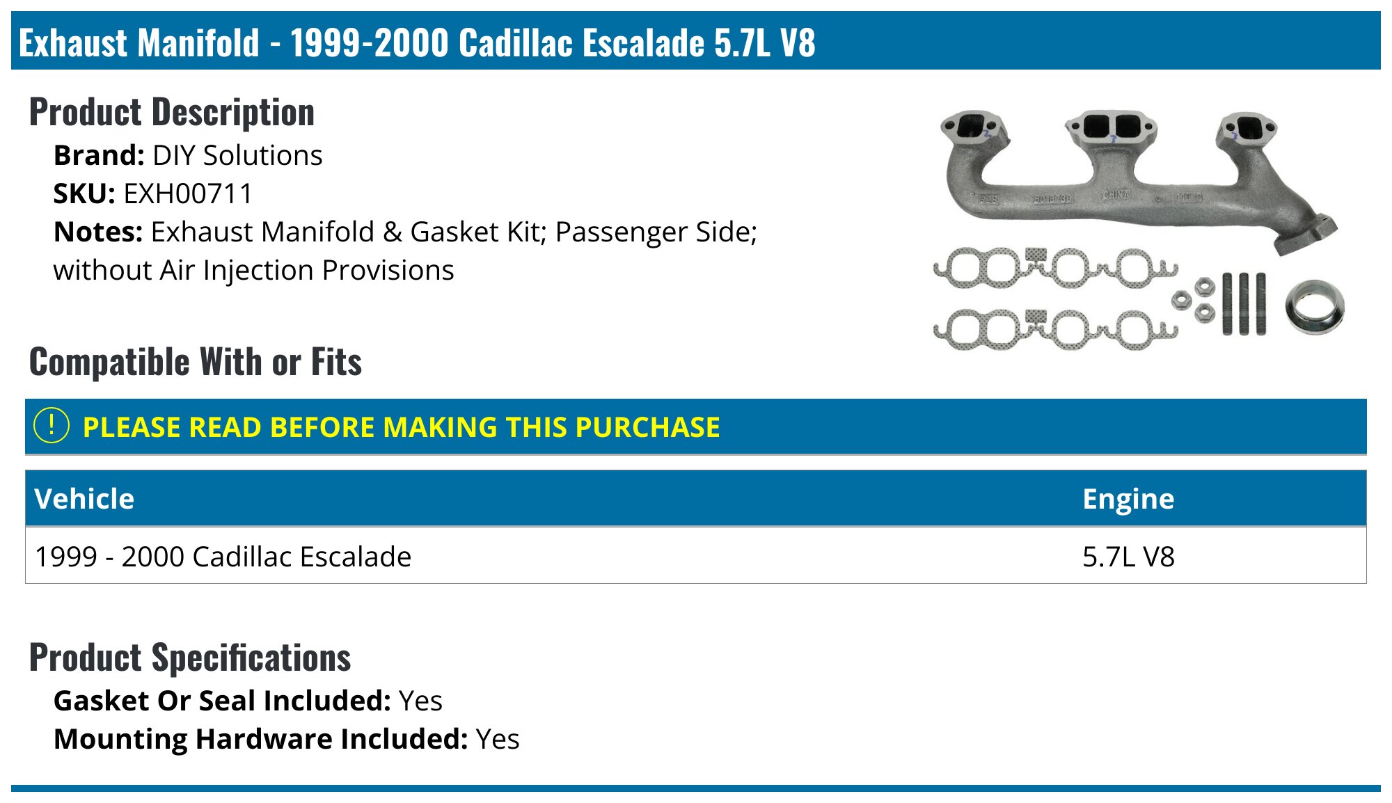 Kool Vue Power Heated Mirror Set – 1999-2000 Cadillac Escalade Left & Right, Smooth Black