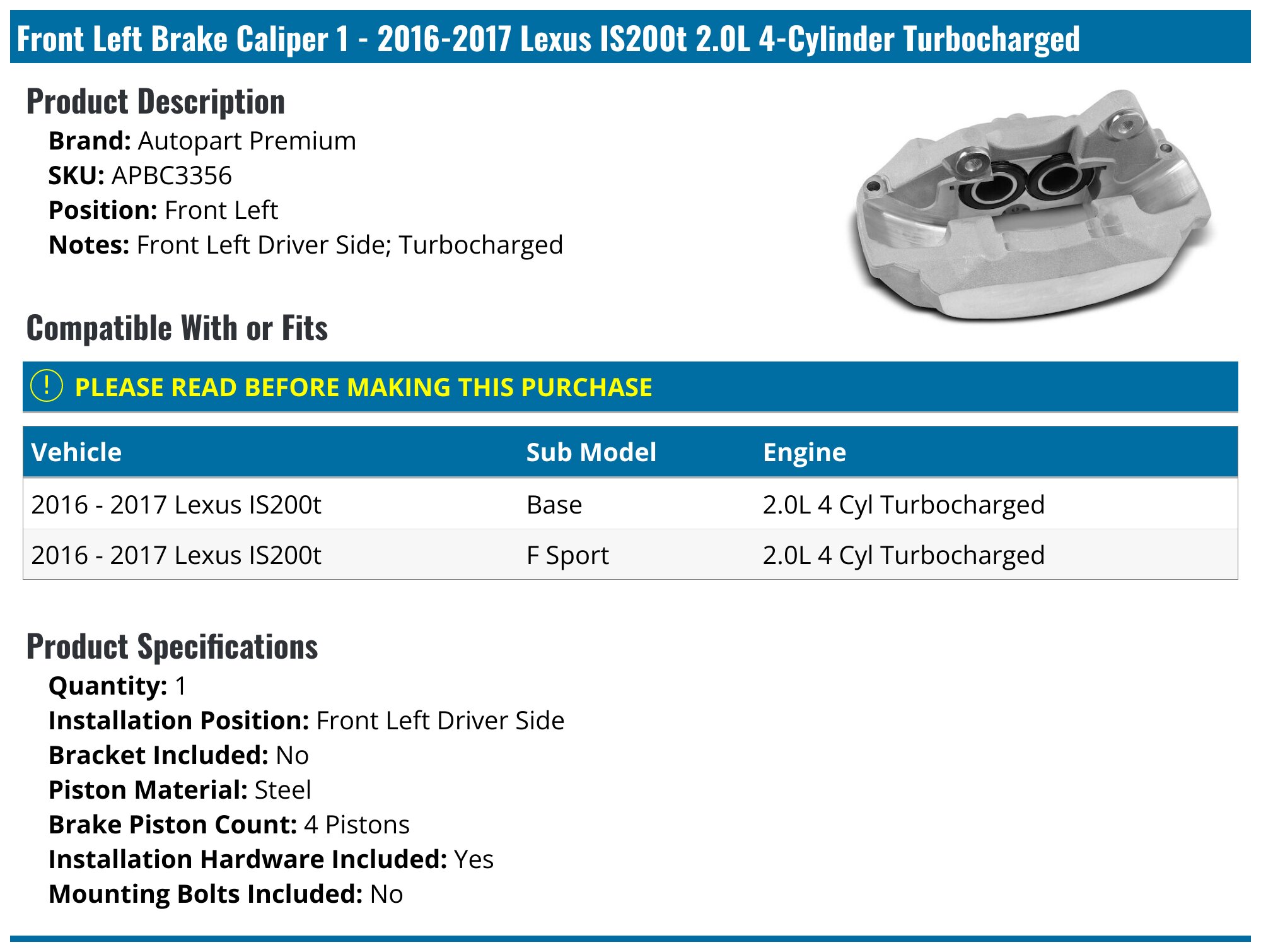 2x Front Brake Caliper Seals Repair Kit For Lexus IS200 GXE10 99-05 – Bremtech SCK4521X2B