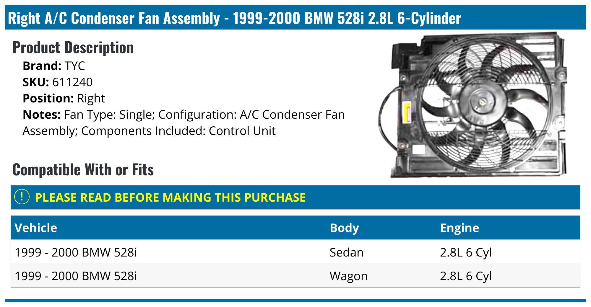 Radiator Pusher Cooling Fan Assembly For BMW 525i 528i 528it 530i 540i M5 E39 Fits Select 2002 2003 Bmw 530 I Automatic 2003 Bmw 525 I Automatic Radiator Pusher Cooling Fan Assembly For BMW 525i 528i 528it 530i 540i M5 E39 Fits Select 2002 2003 Bmw 530 I Automatic 2003 Bmw 525 I Automatic
