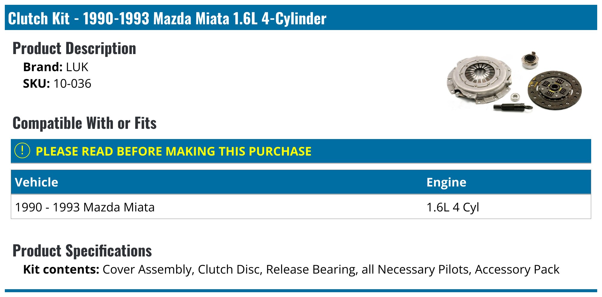 XTD STAGE 3 CERAMIC CLUTCH KIT FITS 1990-1993 MIATA 1.6L MX5 MX-5 - Foto 8