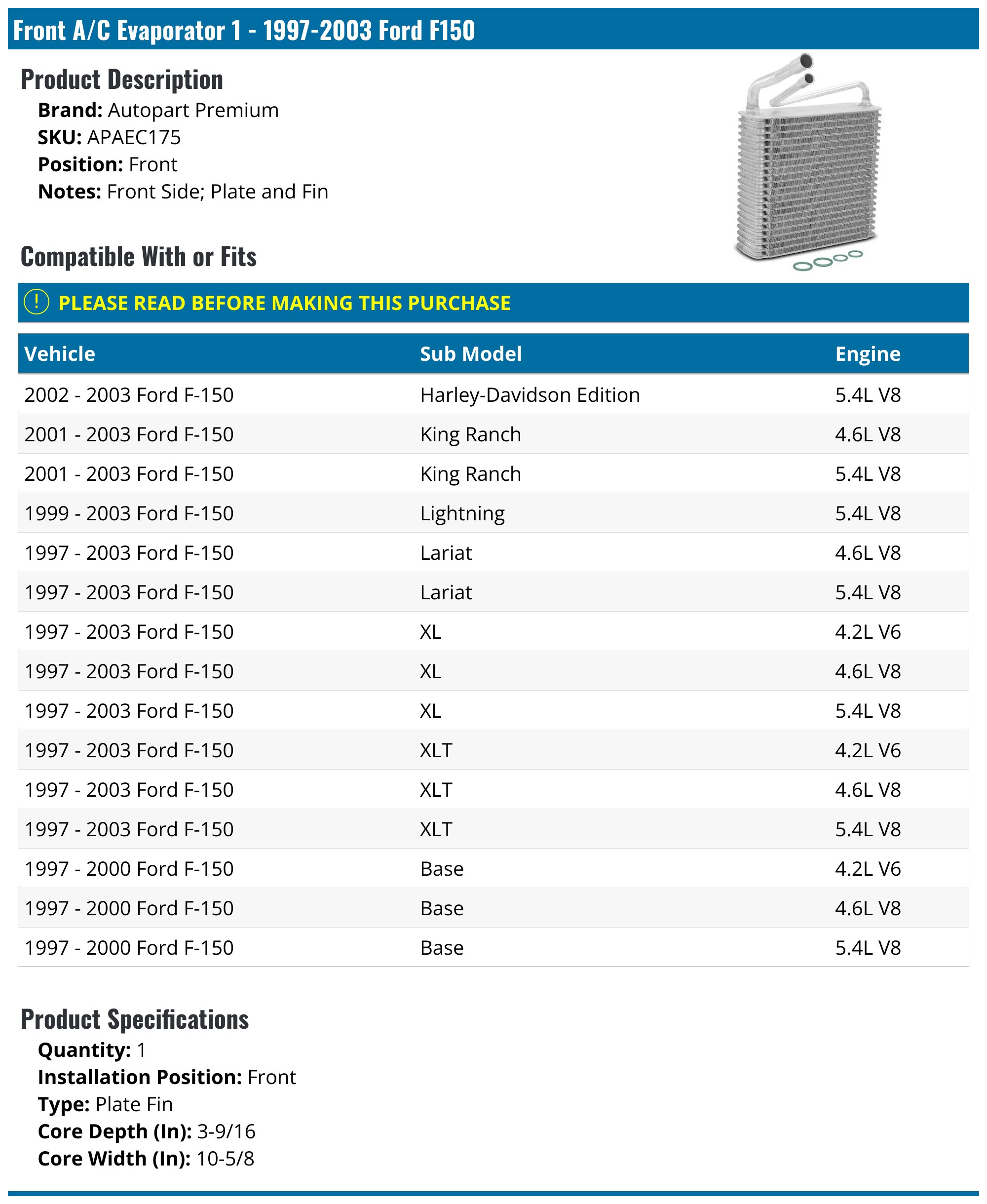 NEW A/C Evaporator HONDA ACCORD 1994-1997 ACURA CL