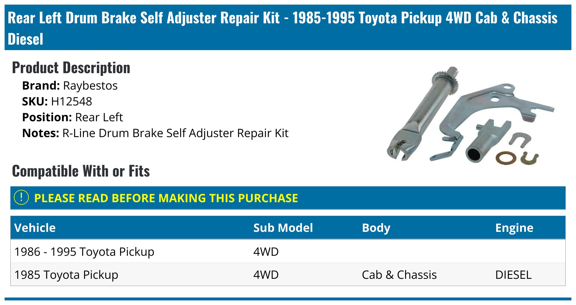Dorman HW17367 Drum Brake Hardware Kit - Compatible With Toyota Echo (2000-2005)
