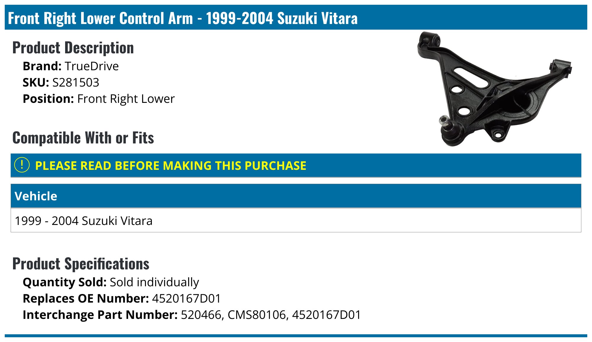 Detroit Axle Front Tie Rod & Sway Bar Kit For 1999-2004 Suzuki Vitara / Chevy Tracker