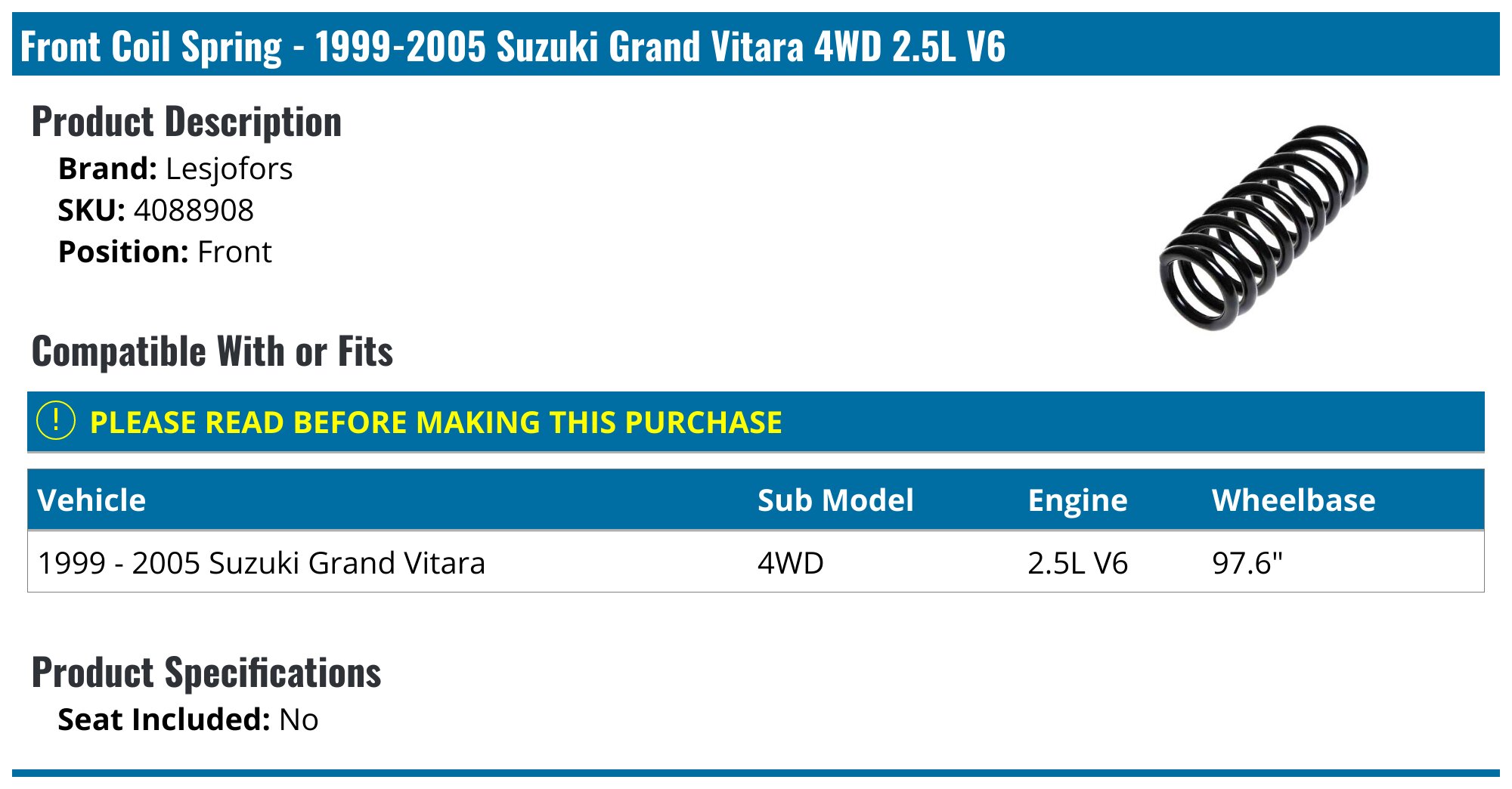 Suzuki Grand Vitara Parts