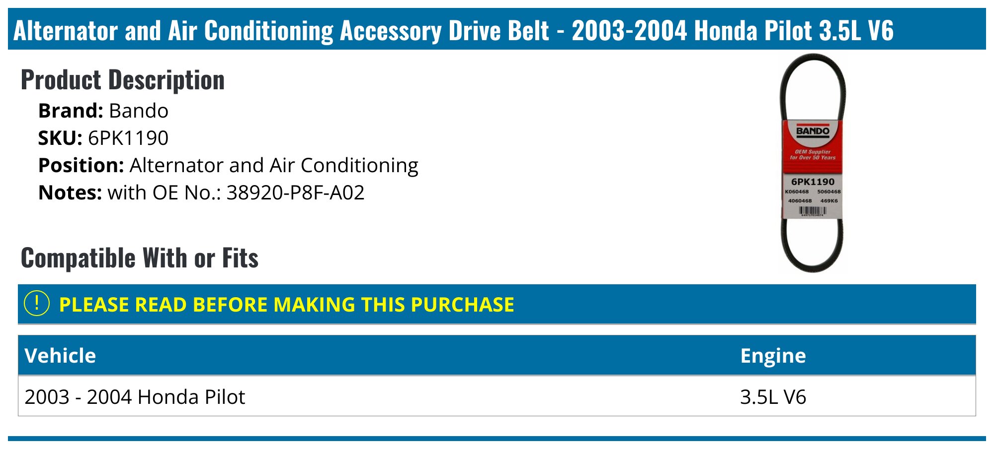 KOJ Genuine HONDA Bando Drive Belt / Vbelt / fan belt for Honda Genio 110 | Lazada PH