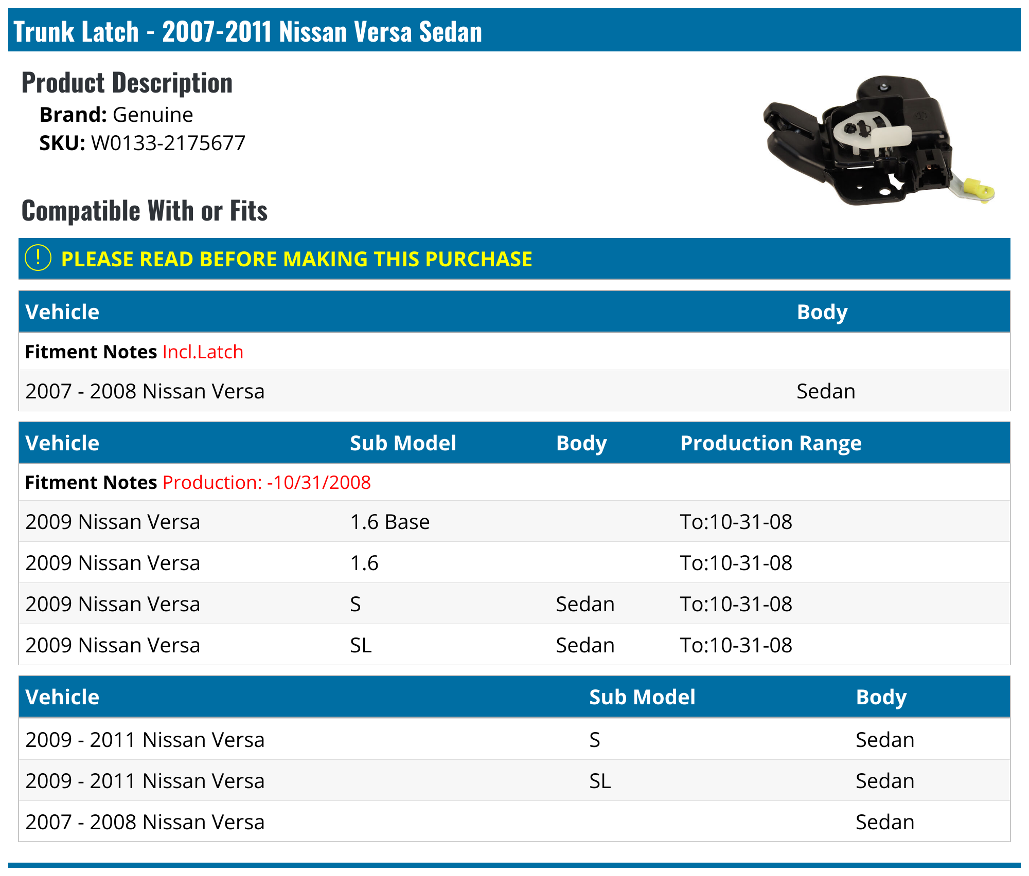 Sold 2011 Nissan Versa 1.8 S in Stanton, image size:2000x1704