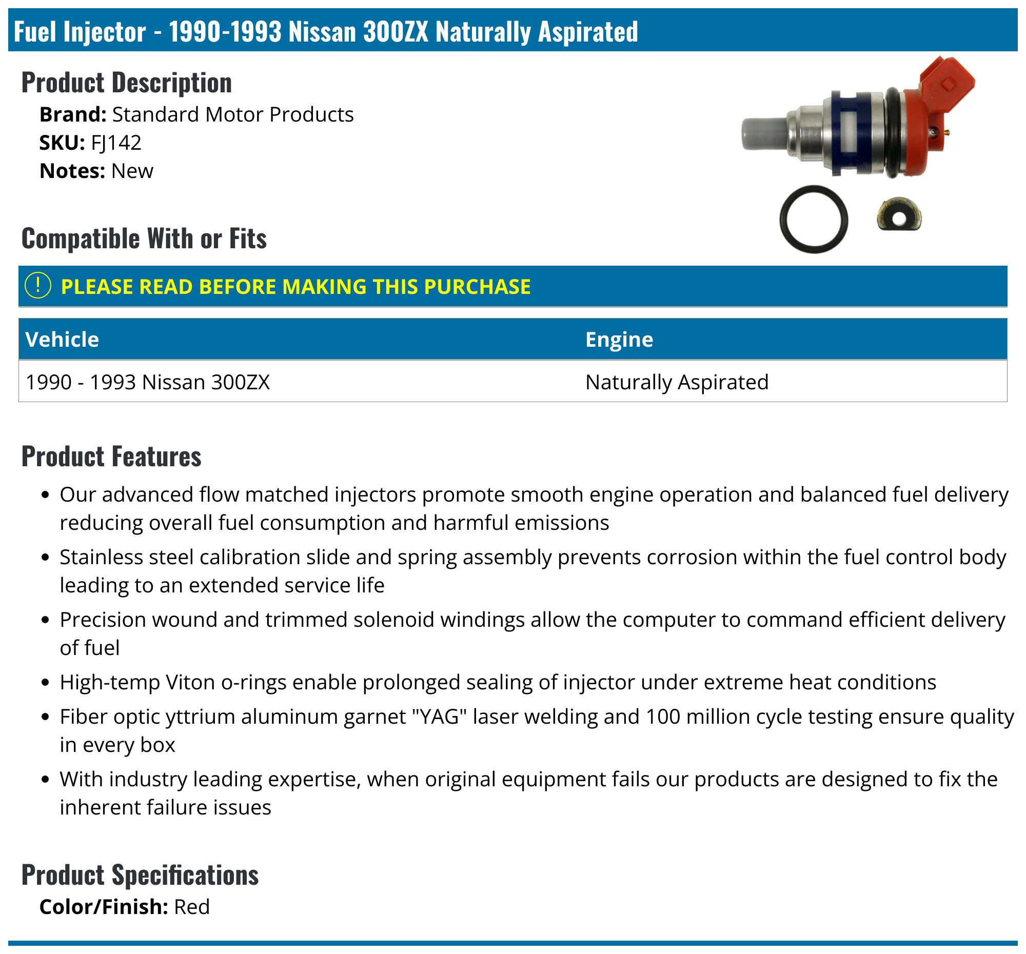 Nissan 300ZX Fuel Injectors - Injector - GB Remanufacturing