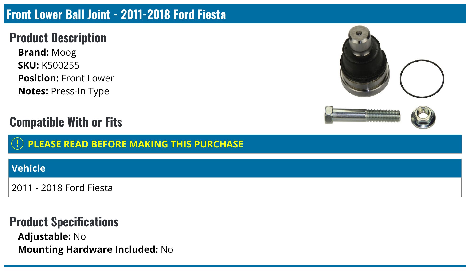 Ford Fiesta MK6/ST150 Uprated Performance Front Lower Arms (Pair) – 150