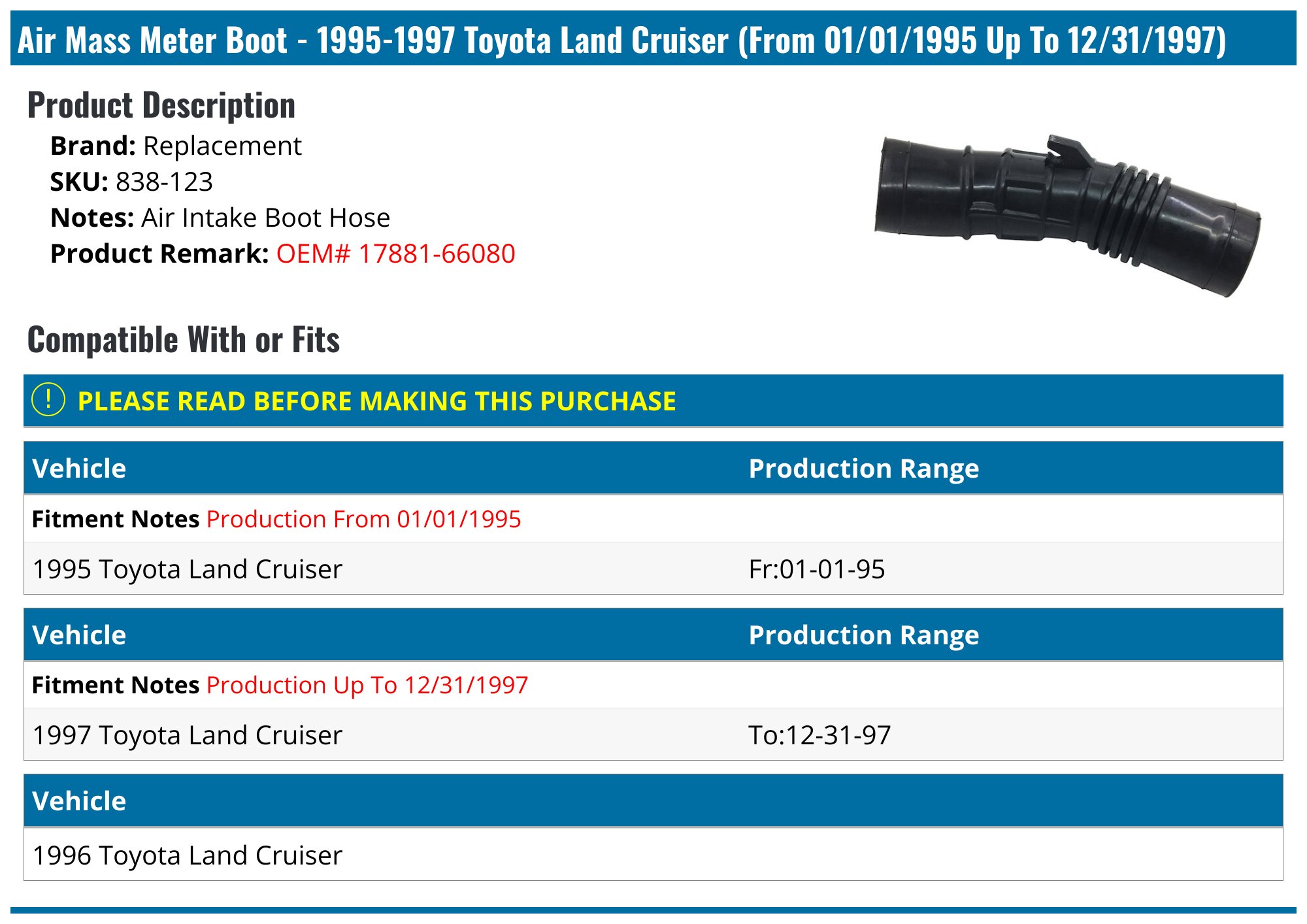 Protier 3-Piece Motor & Transmission Mount Set For 1993-1997 Toyota Land Cruiser 4.5L Auto