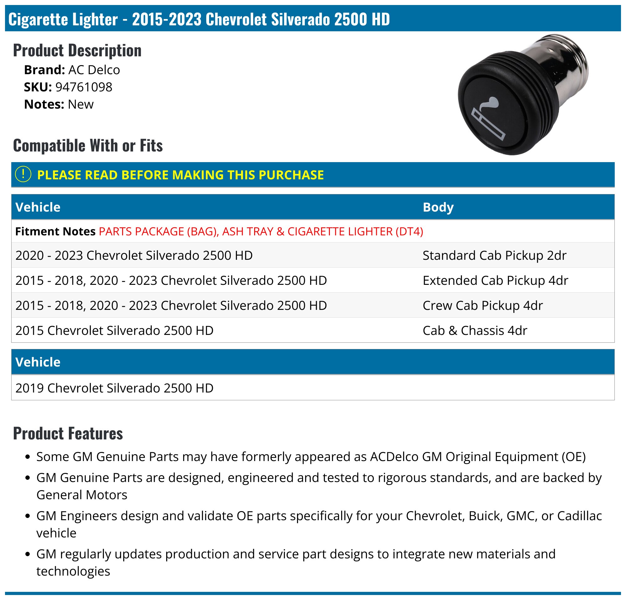 2023 silverado cigarette lighter location 2024 3500 - no 12 volt outlet ?? Does 2023 Chevy 1500 ZR2