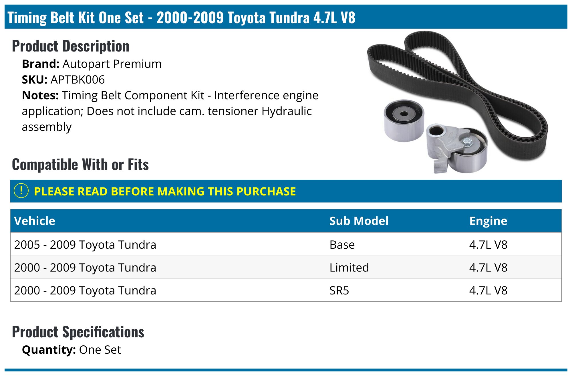 Valve Cover Gasket Set For 2000-2009 Toyota Tundra 4.7L V8 2001 - Foto 8