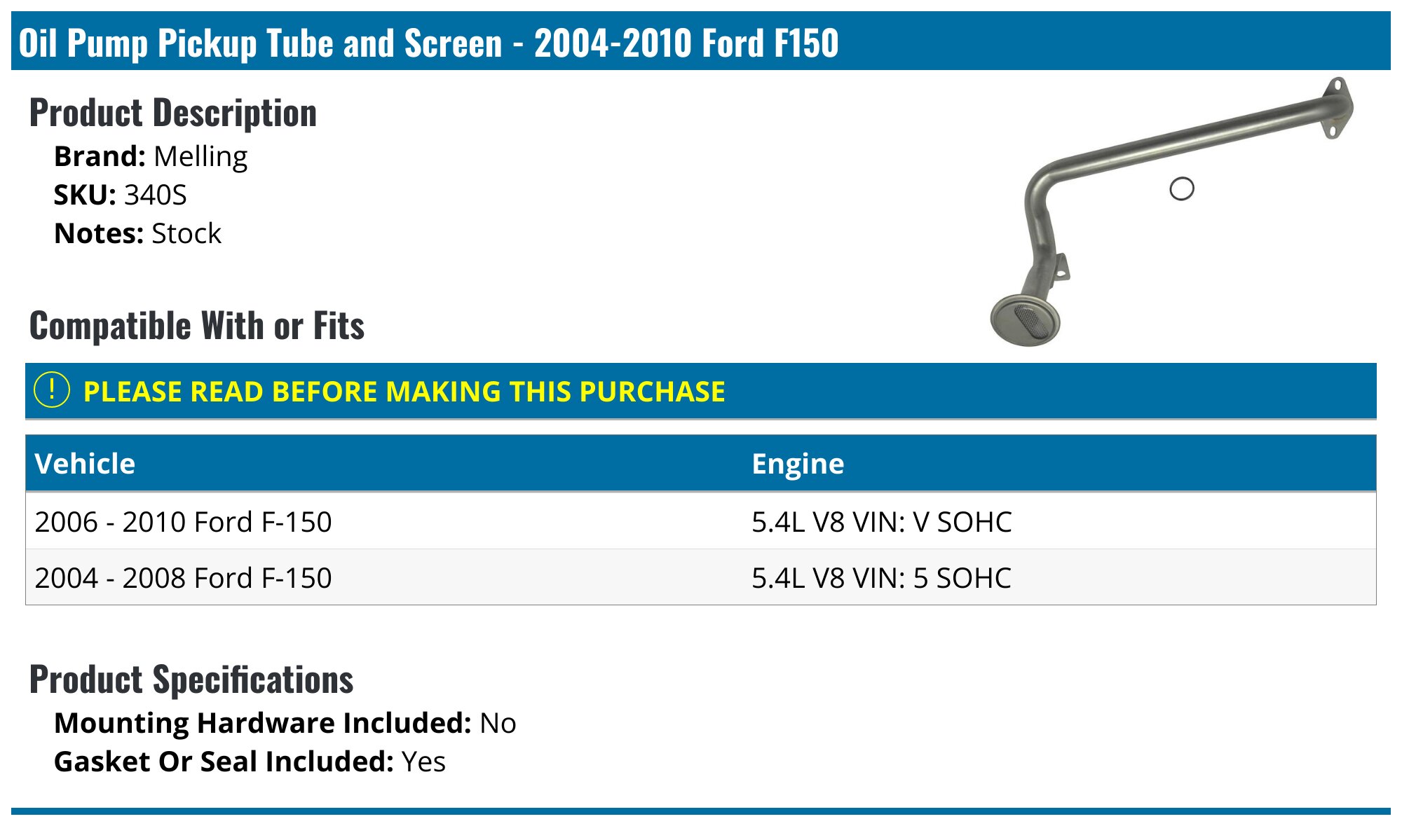 Melling High Performance Engine Oil Pump | 10340