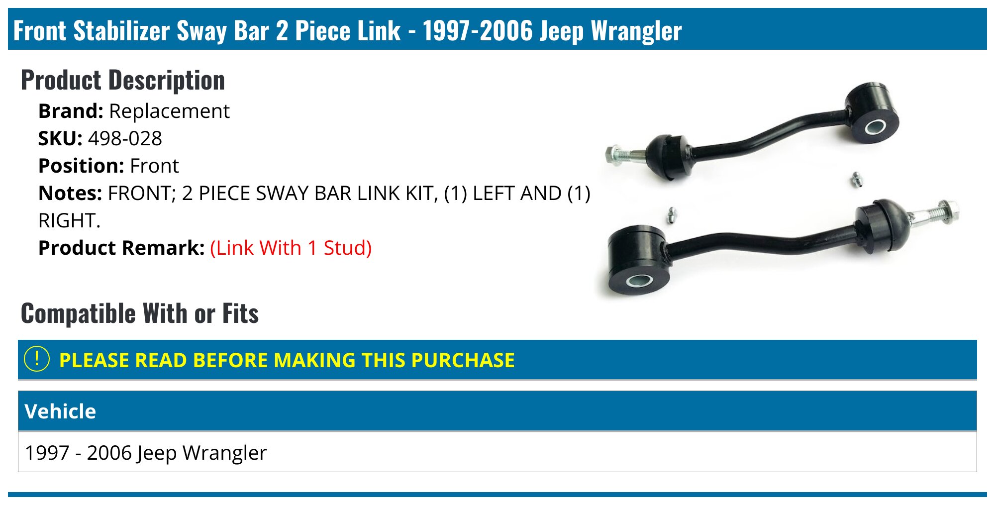 13pc Front End Steering & Suspension Kit For Jeep Wrangler TJ 1997-2006
