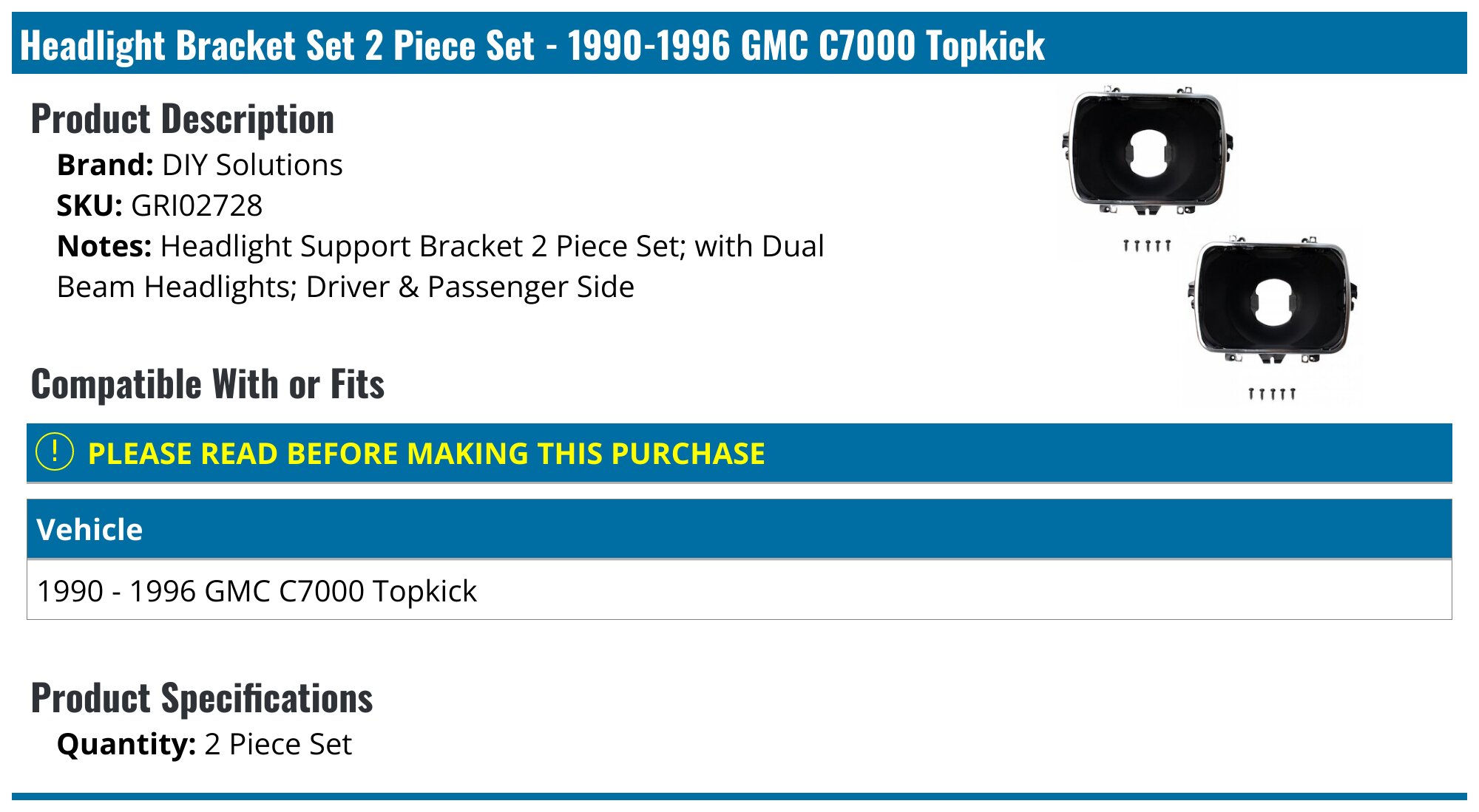 Rear Inner Wheel Seal Kit For 1990-1996 GMC C7000 Topkick 4x2 Truck