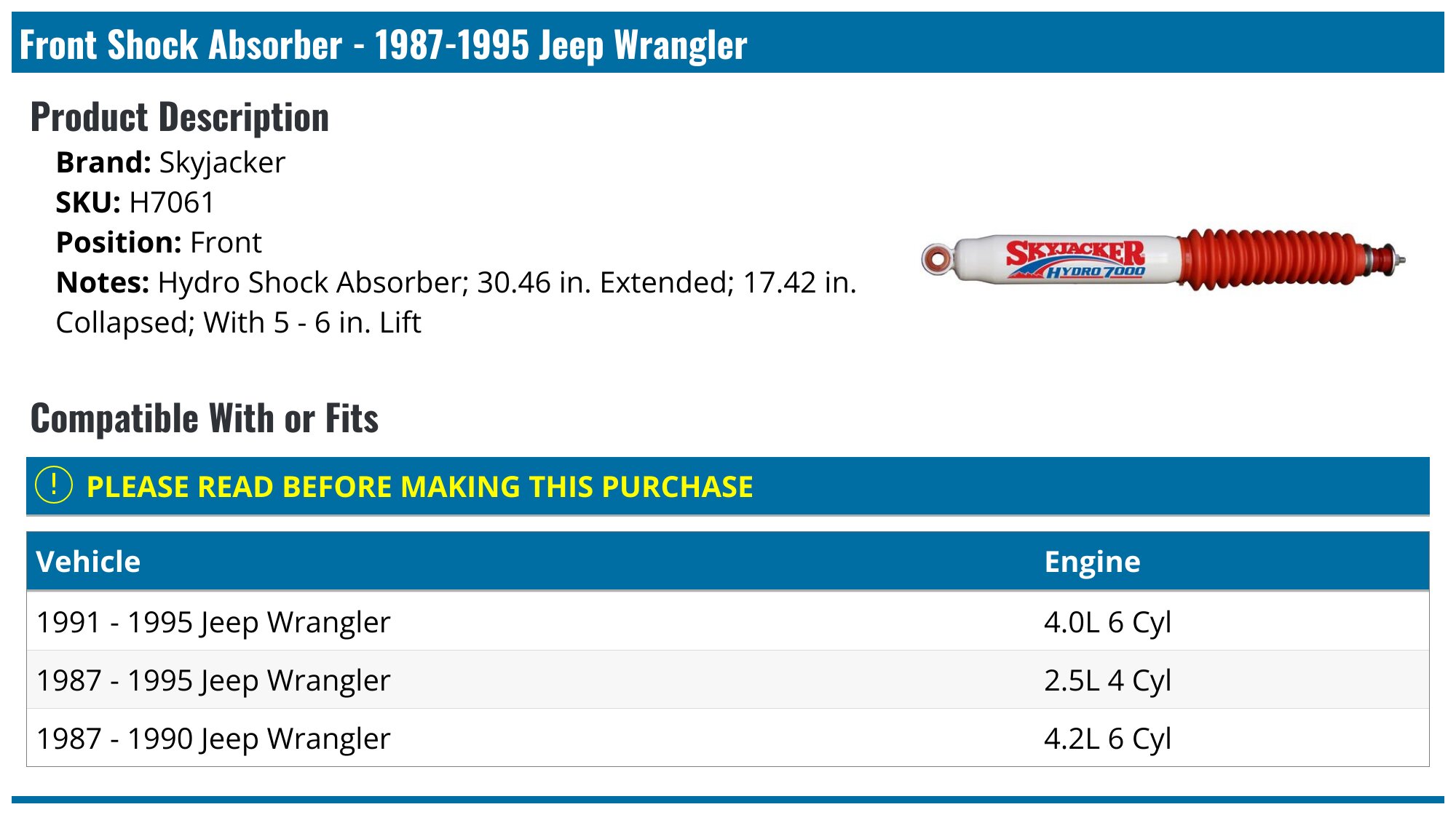 Monroe Shocks Absorber For Jeep Wrangler 1987-1995 Front