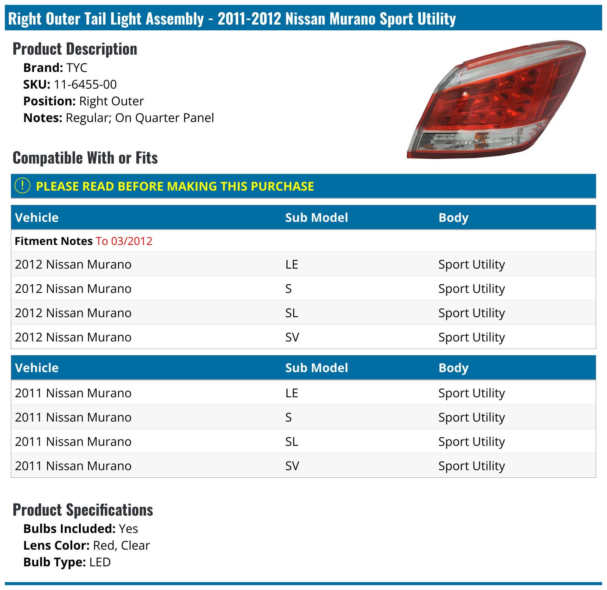 Genuine Nissan Murano Headlight Bulb