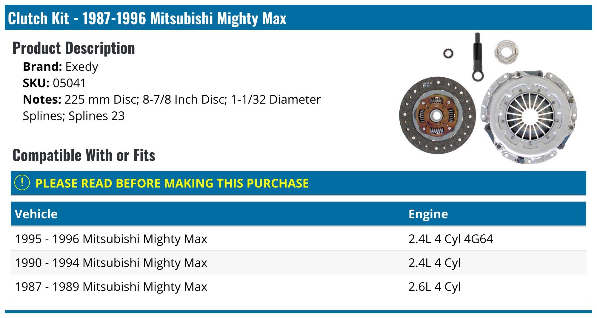Brake & Clutch Pedal Pad Set – Mitsubishi Mighty Max / L200 / Triton 1986-1996 – Black Rubber