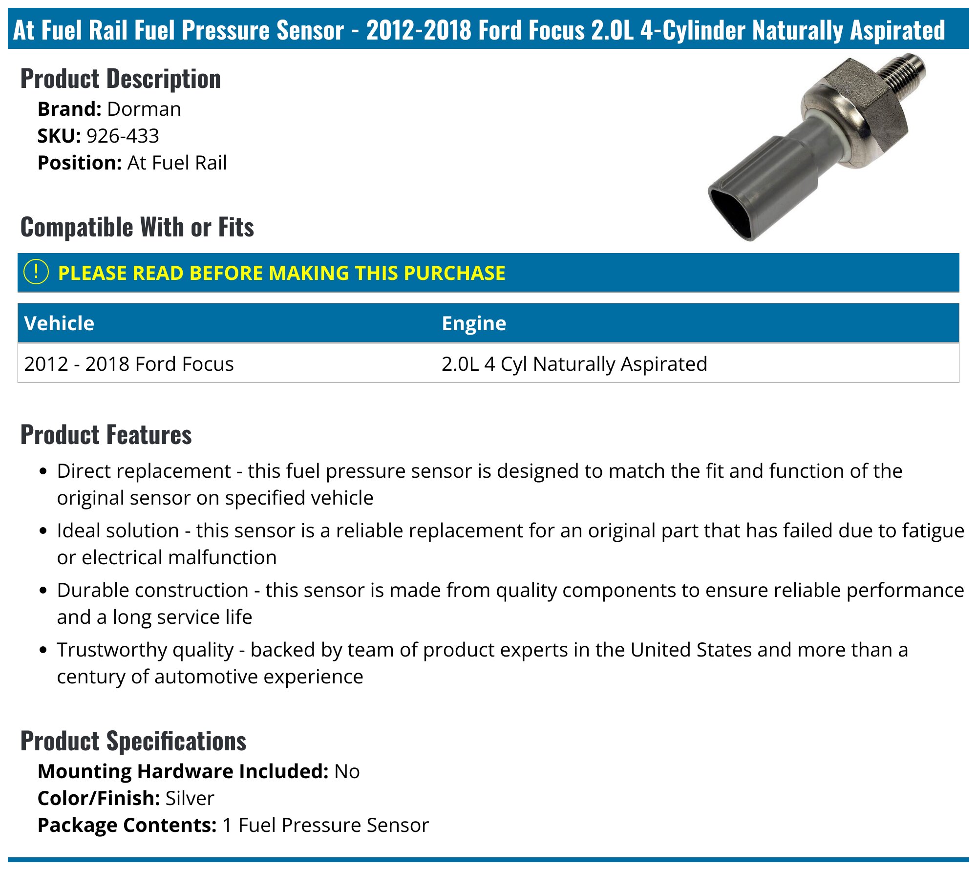 Buy Fuel Pressure Sensor Online Seychelles