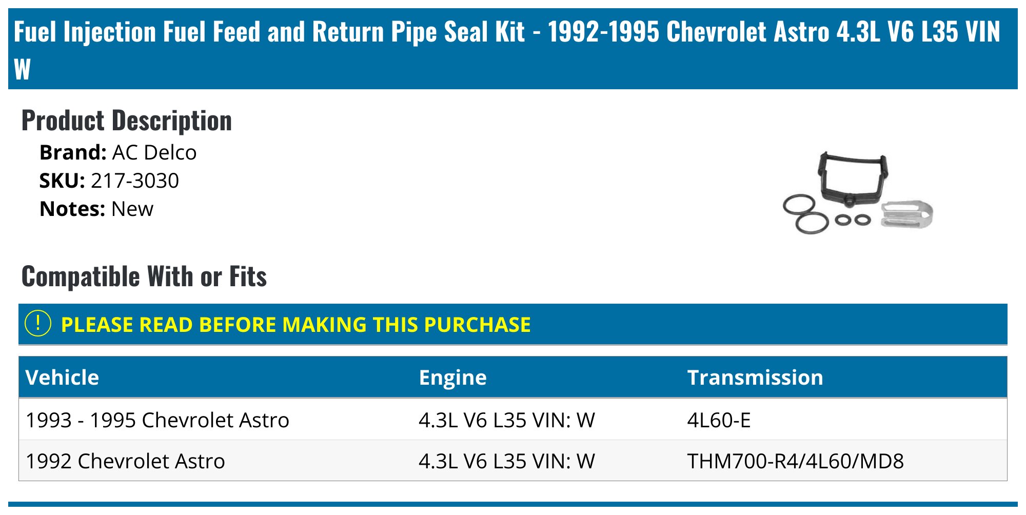 Fuel Injection Plenum Gasket Set Fits 2009 Kia Borrego MAHLE ORIGINAL
