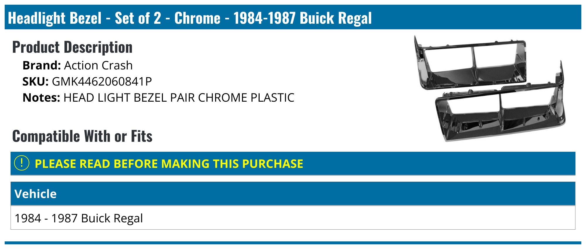 12Pcs Fit For 82-87 Regal Grand National HEADLIGHT & BUMPER Bezel Trim Screw Kit