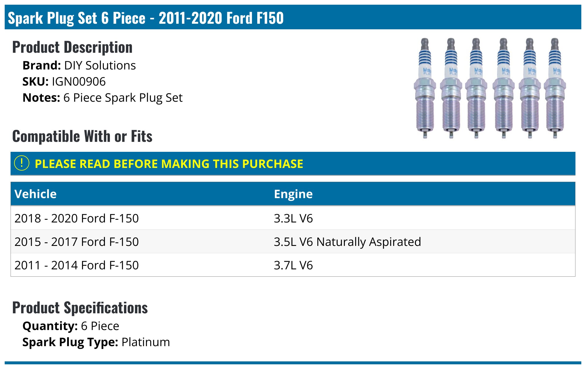 14 2014 Ford F150 Ignition Coil - Engine Electrical - API, Accel, Brock