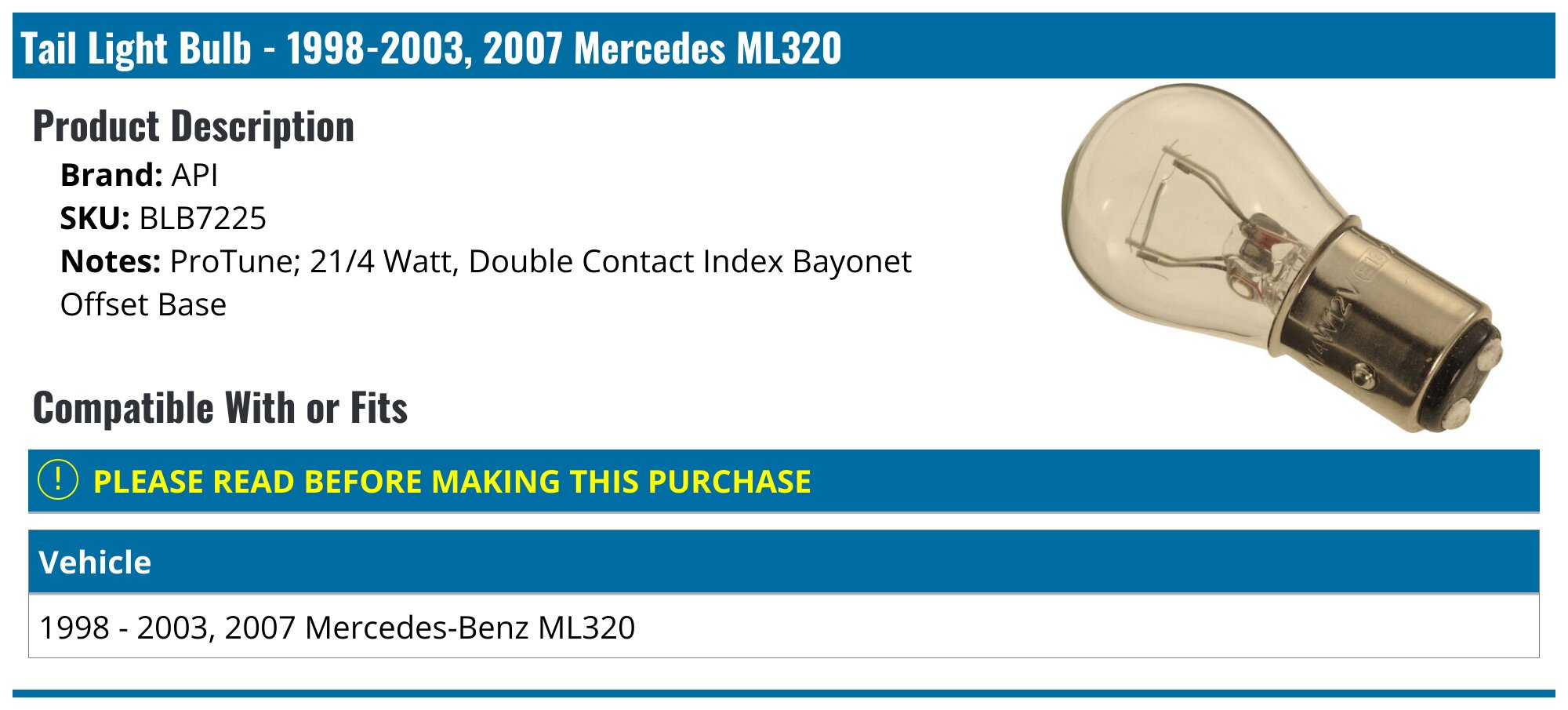URO Parts Blue Turn Signal Bulb Socket For Mercedes W140/W164/W220/W170/S600/R320