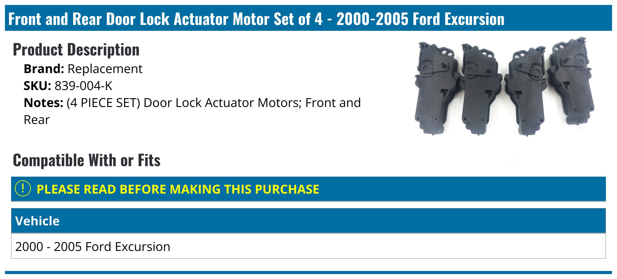 Ford Excursion Rear Dog Leg & Rocker Panel Repair Panels 2000-2005 (4 Pieces) - Unfinished Steel