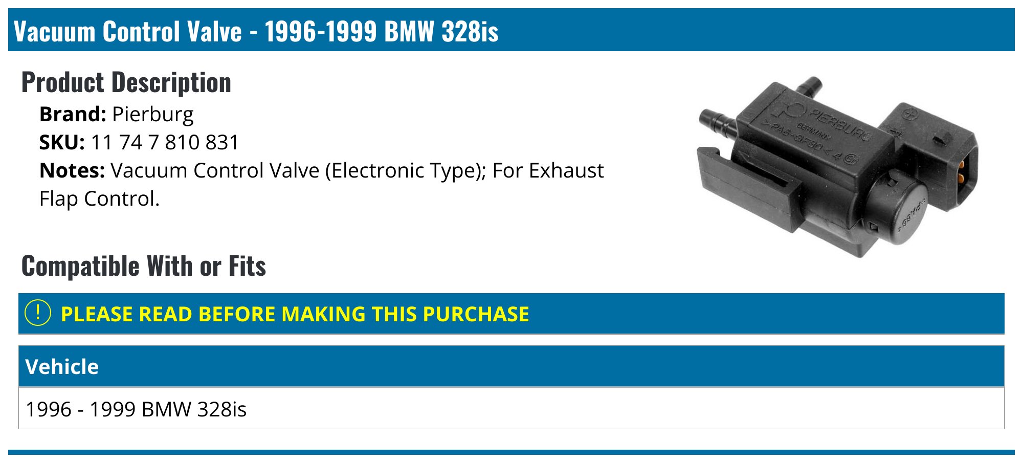 URO Parts 163 830 0084 A/C Expansion Valve - OE Fit, 24-Month Warranty, Restores Cooling Performance