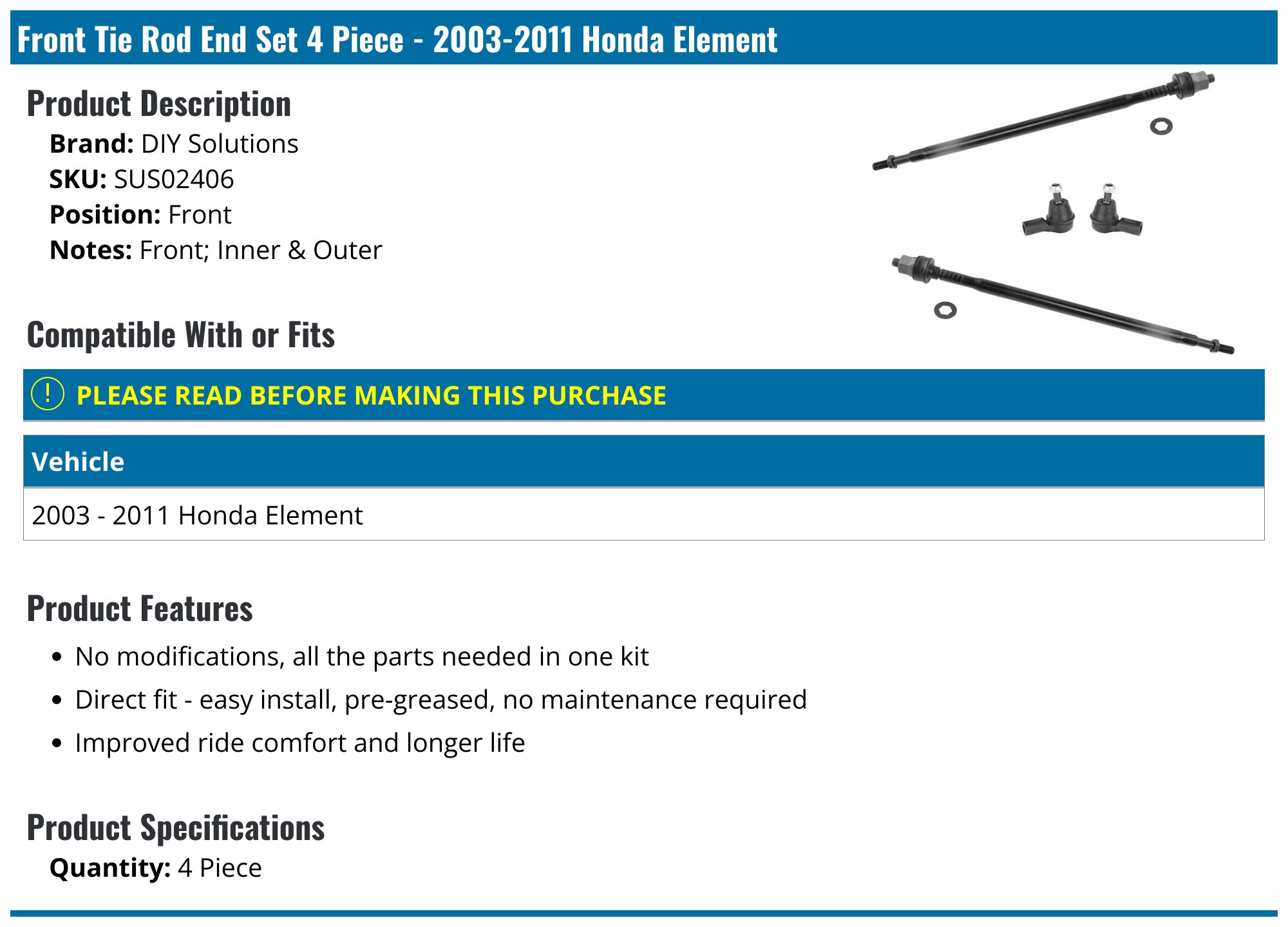 How to Replace Inner Tie Rod 2003-2011 Honda Element | 1A Auto