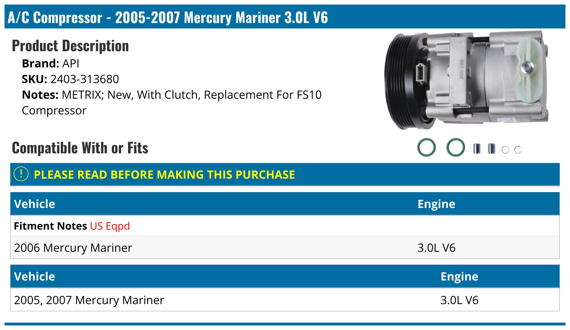 Fits For 09-12 Ford Escape Fusion Mariner Mazda Tribute 3.0L Timing