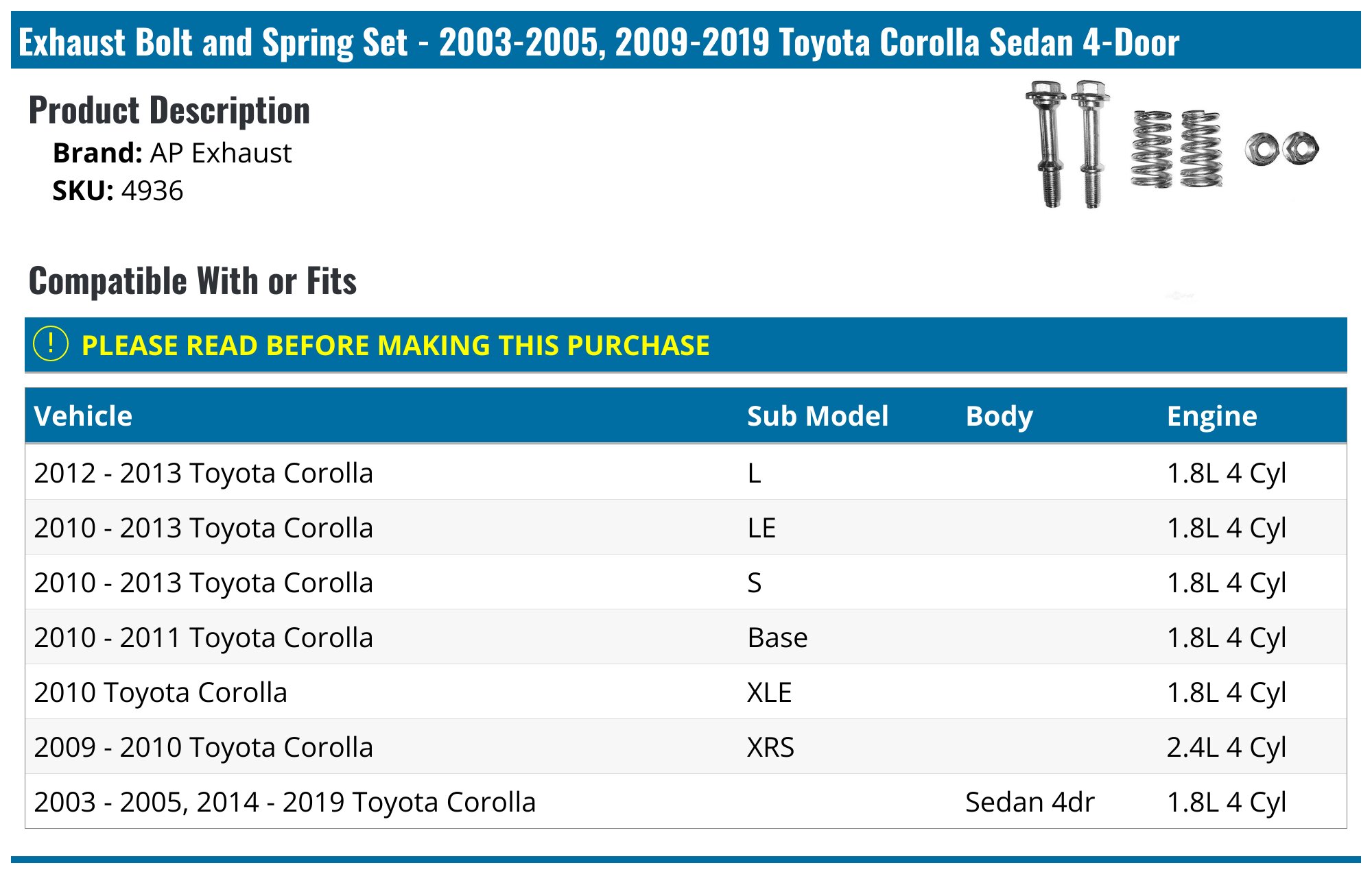 2005 Corolla Bolt Patternnull