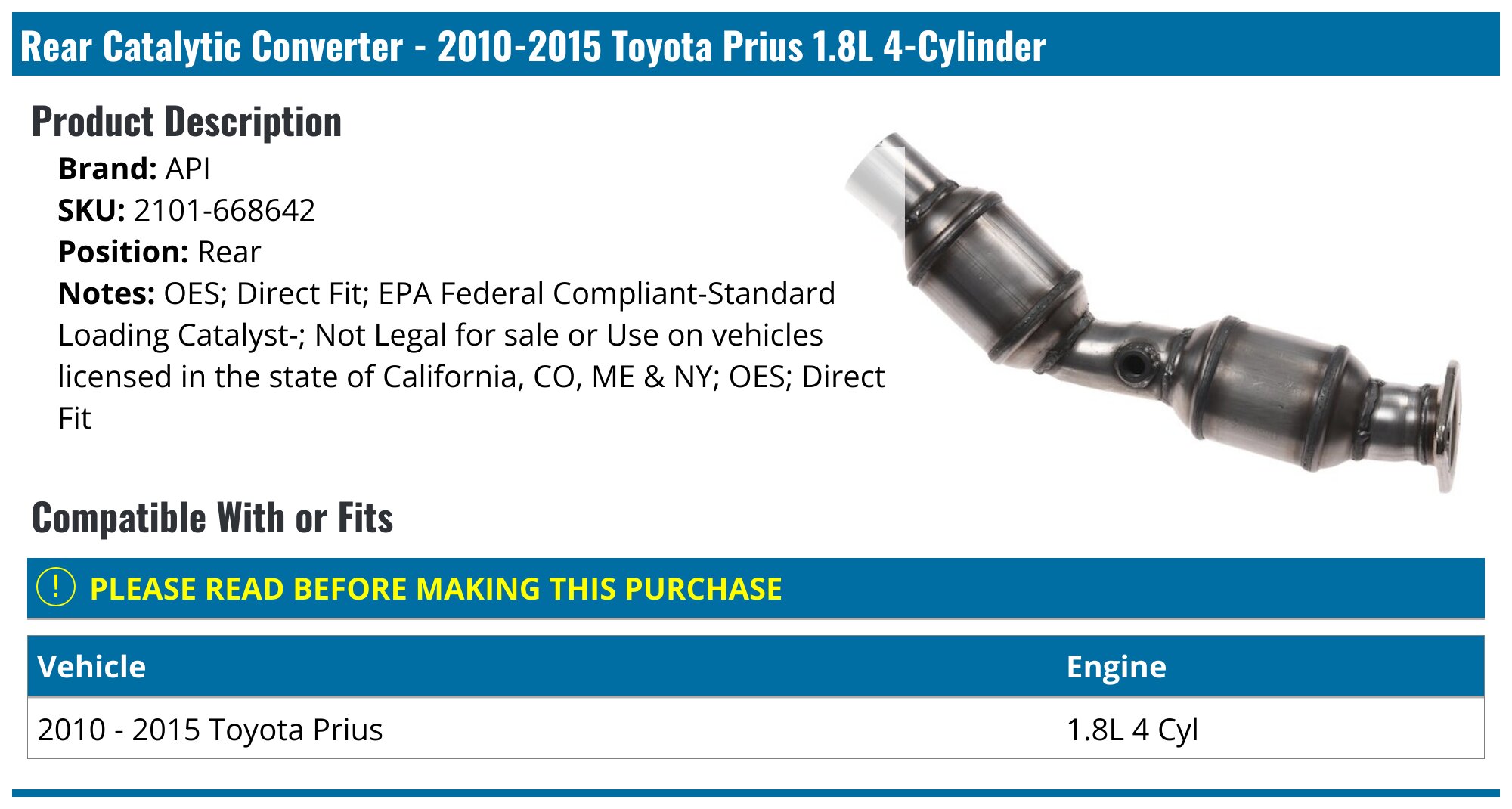 Prius Catalytic Converter Diagram