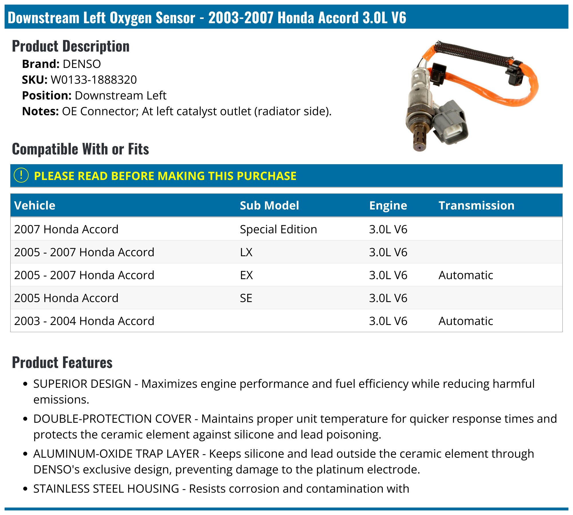 New For 03-07 Honda Accord 2.4L Front & Rear Engine Motor Mount 04-08