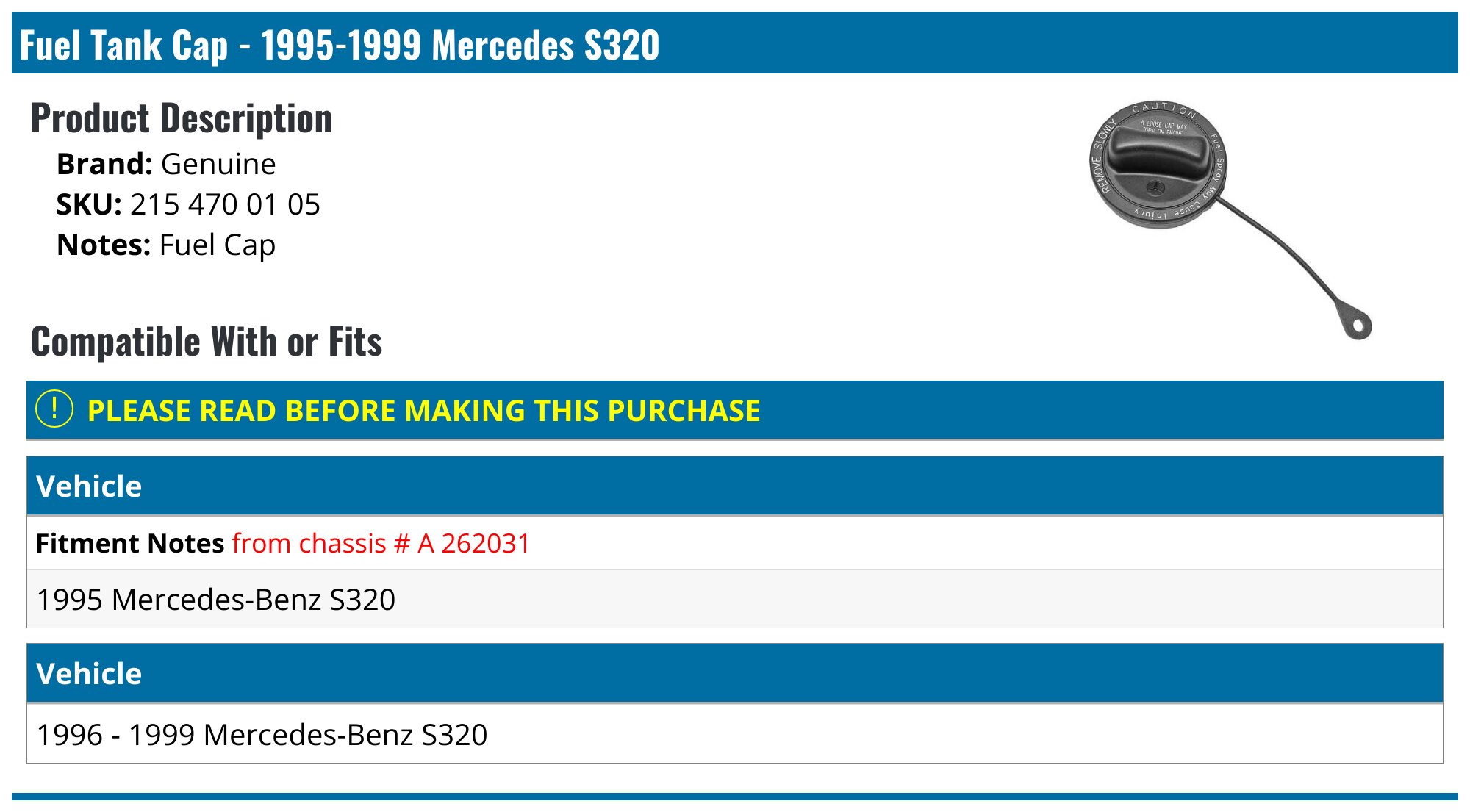 Black Plastic W212 Mercedes Benz Fuel Tank Cap, For Automotive At ₹ 12999/piece In New Delhi - Foto 3
