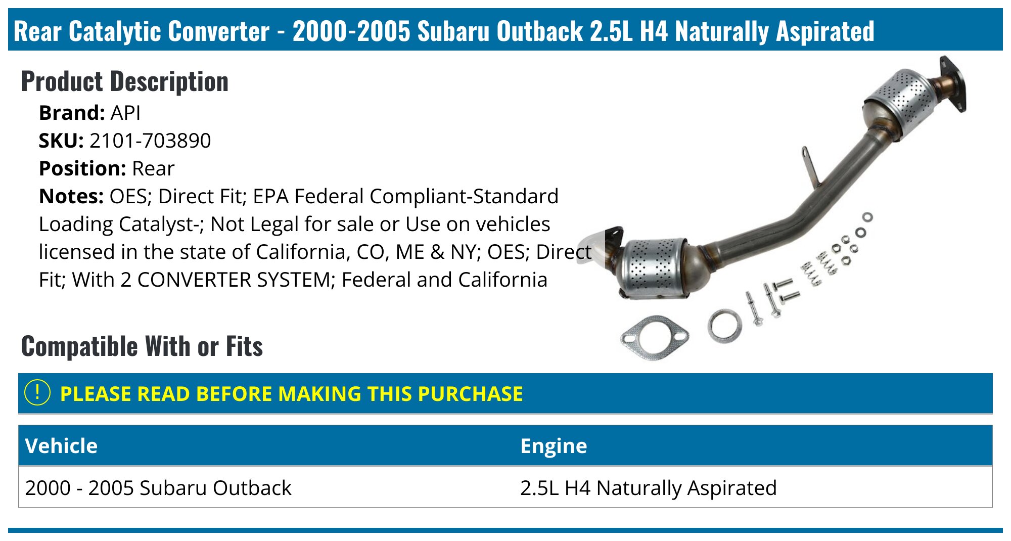 2010-2012 Subaru Exhaust Manifold 44620AC12A | Subaru Online